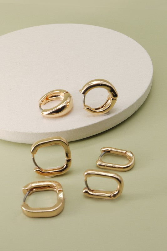 MINI TRIO HOOP EARRING SET