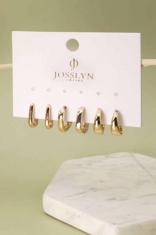 MINI TRIO HOOP EARRING SET