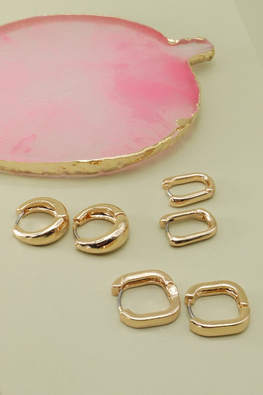 MINI TRIO HOOP EARRING SET