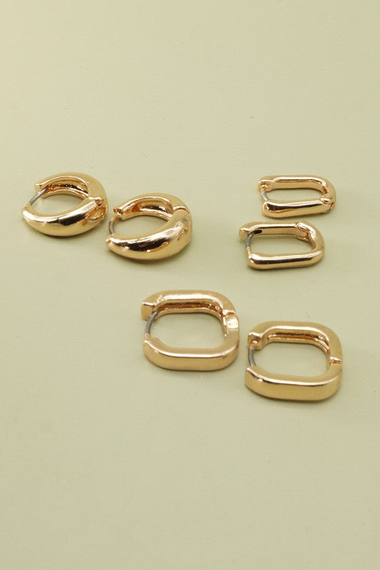 MINI TRIO HOOP EARRING SET