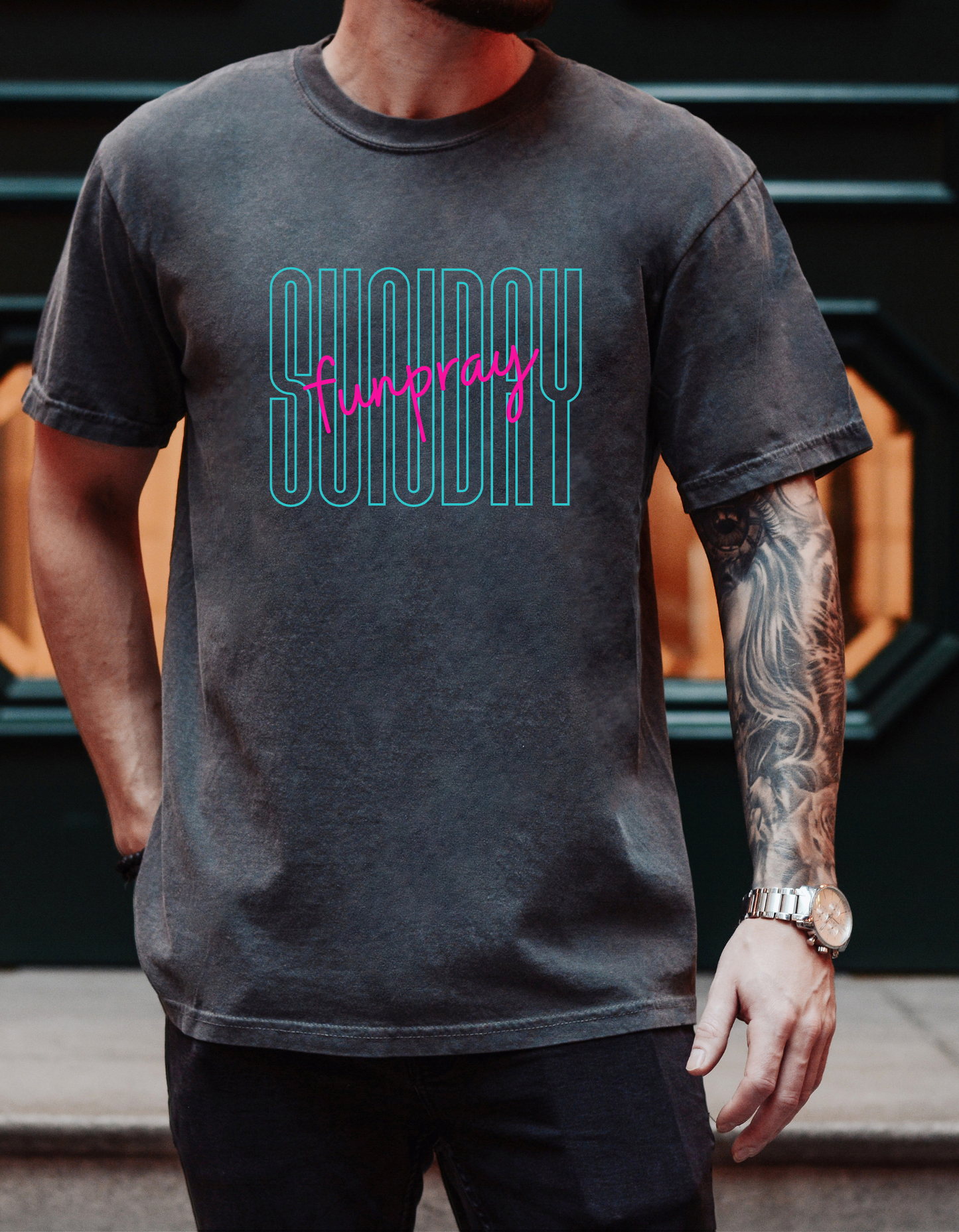 "Sunday Funpray" Retro Graphic Tee