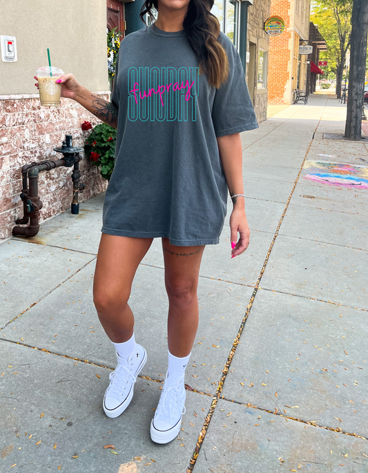 "Sunday Funpray" Retro Graphic Tee